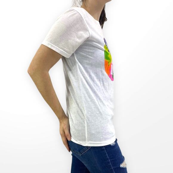 HAPPIEST 5K White The Color Run Short Sleeve Round Neck T-Shirt - Picture 3 of 8
